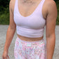 Performance Cropped Tank Top - LIGHT PINK