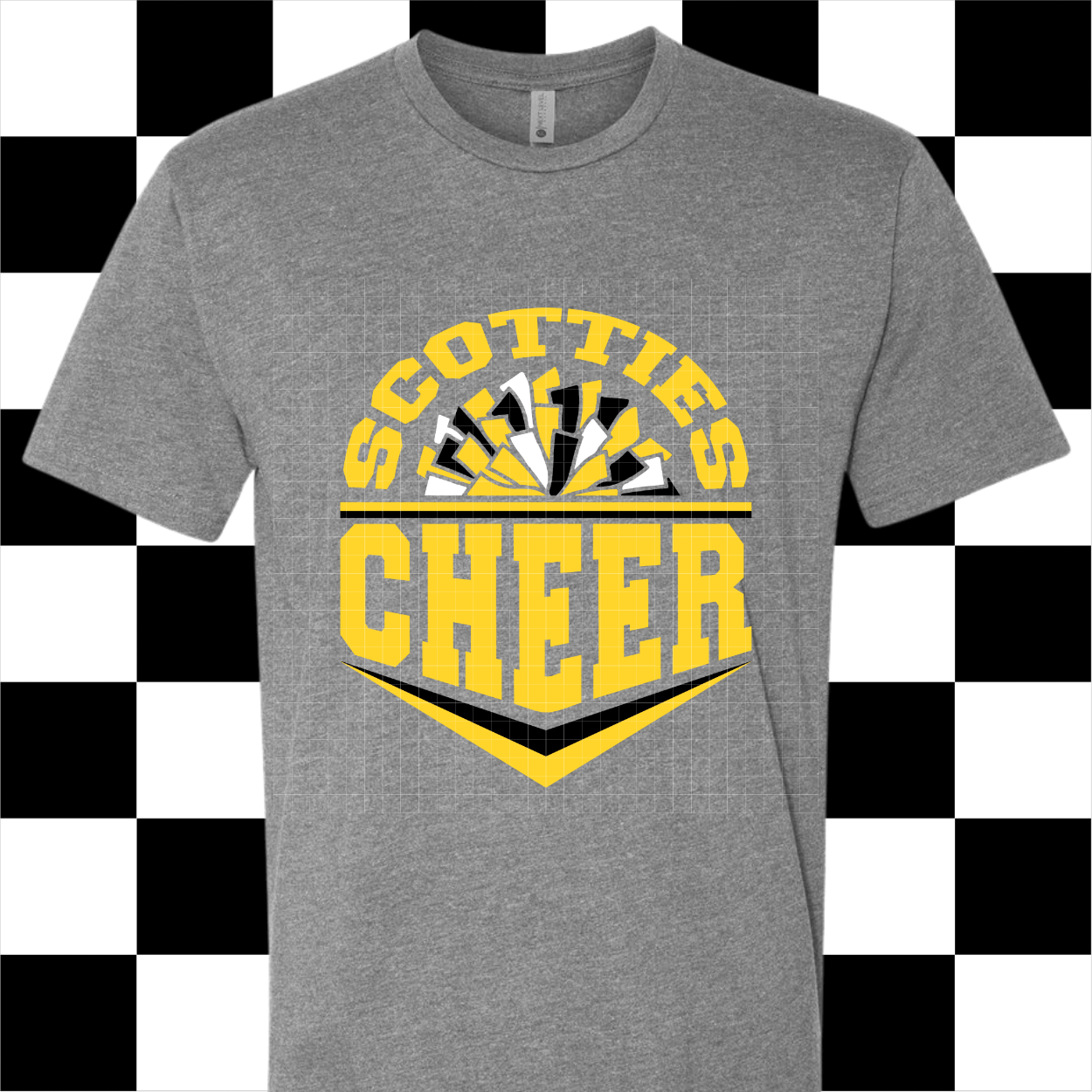 ADULT Scotties Cheer - Gray T-shirt