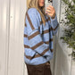 Fuzzy Boyfriend Fit Stripe Sweater