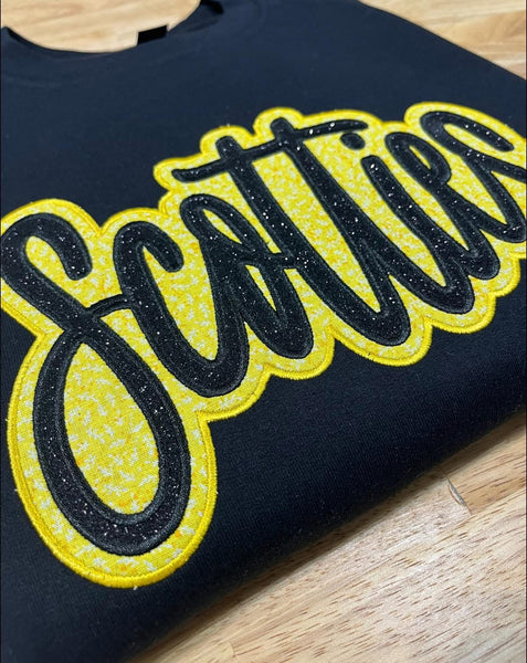 Embroidery - 2 Layer Custom Mascot - YOUTH Sweatshirt or Tshirt