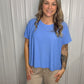 Slub box tee - Cornflower Blue