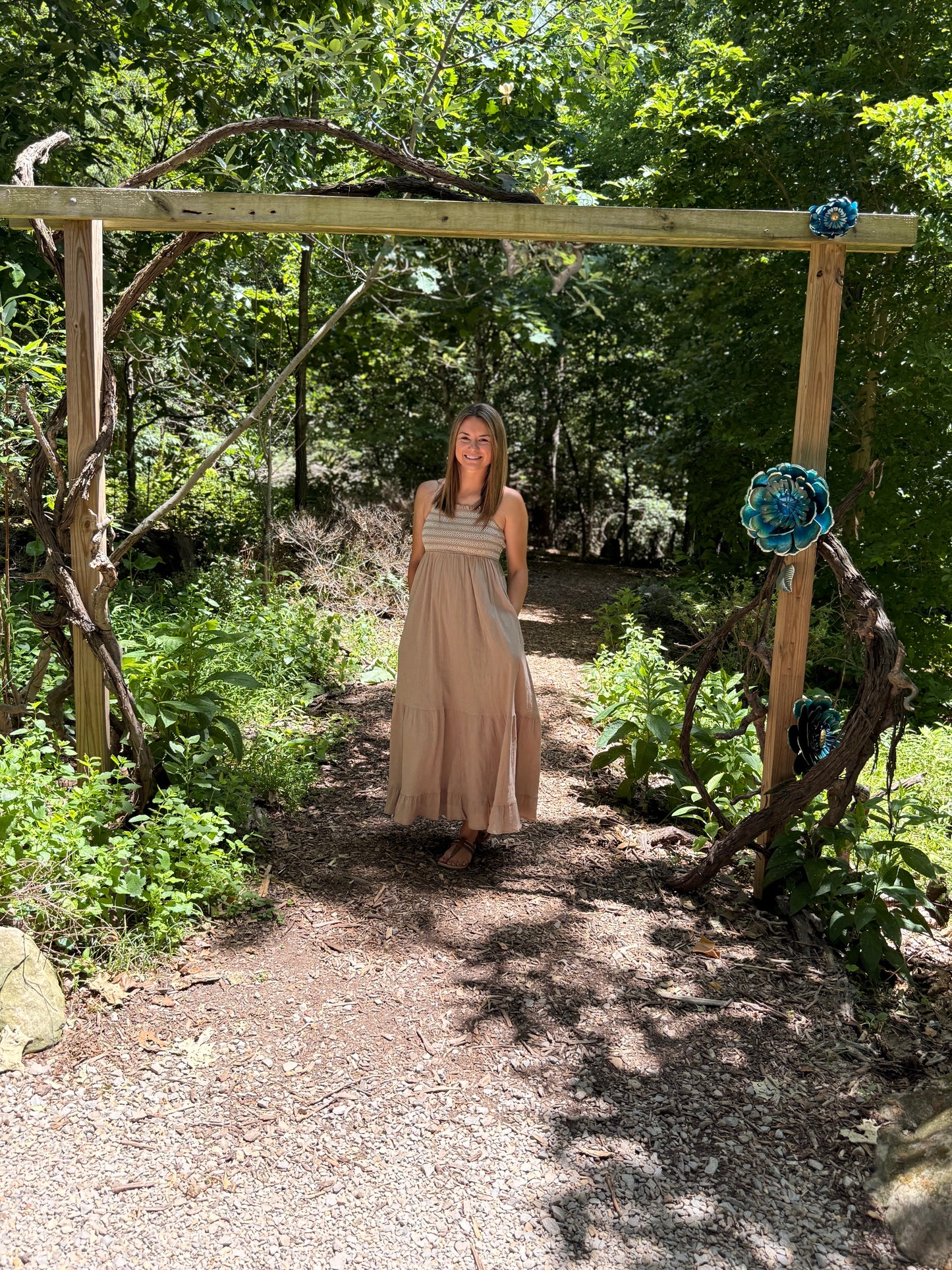 SMOCKED MAXI DRESS