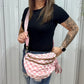 Checkered Crossbody Messenger Bag