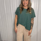 Slub box tee - Ash Jade