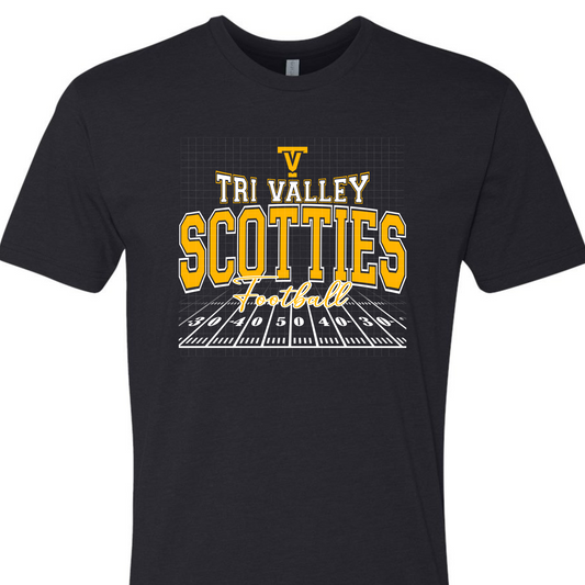 ADULT TV Field Logo - Black T-shirt