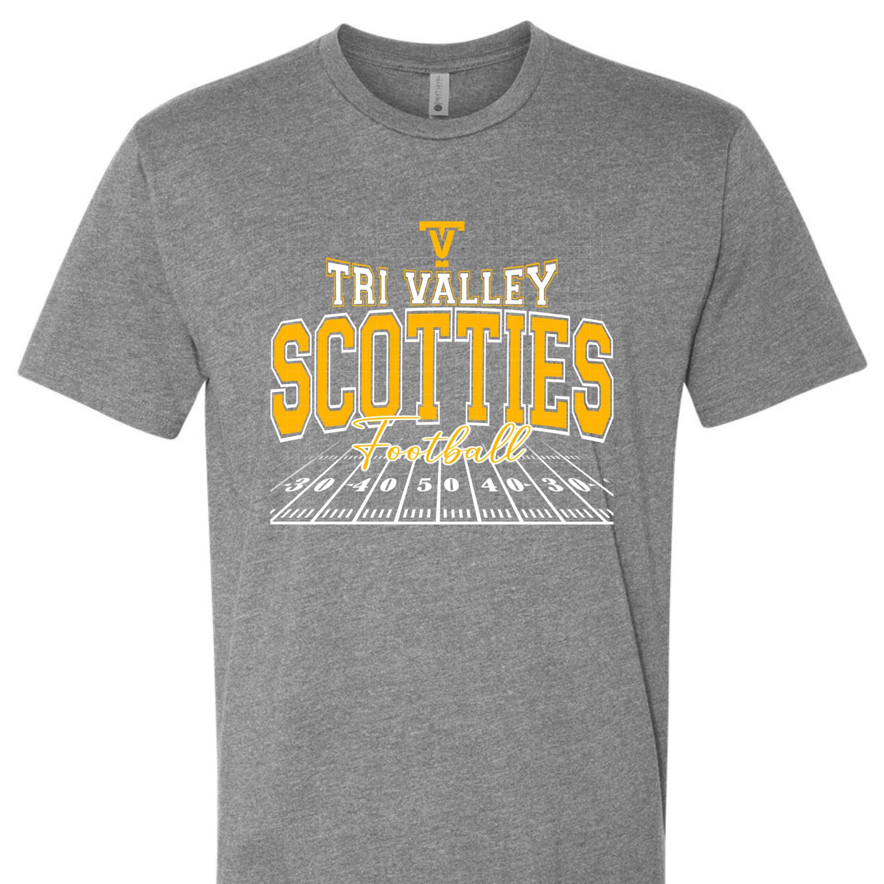 Pre-Order ADULT TV Field Logo - Gray T-shirt