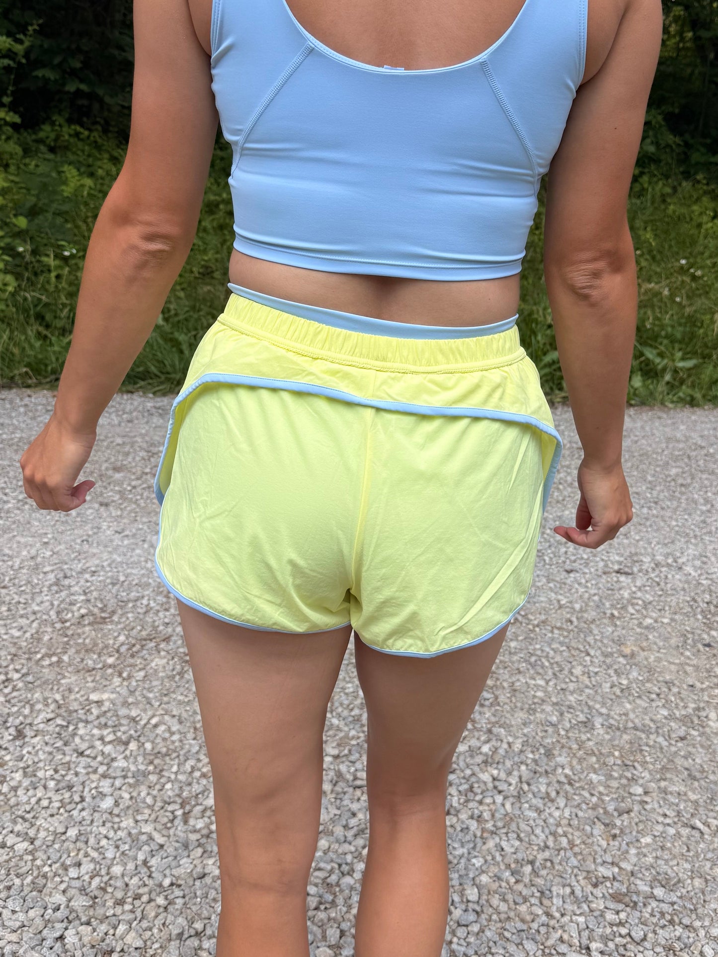 Double Layer Nylon Shorts - LEMON