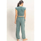 Wrap-Front Crop Top And Jogger Set
