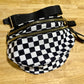 Checkered Crossbody Messenger Bag