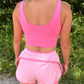 Performance Cropped Tank Top - HOT PINK