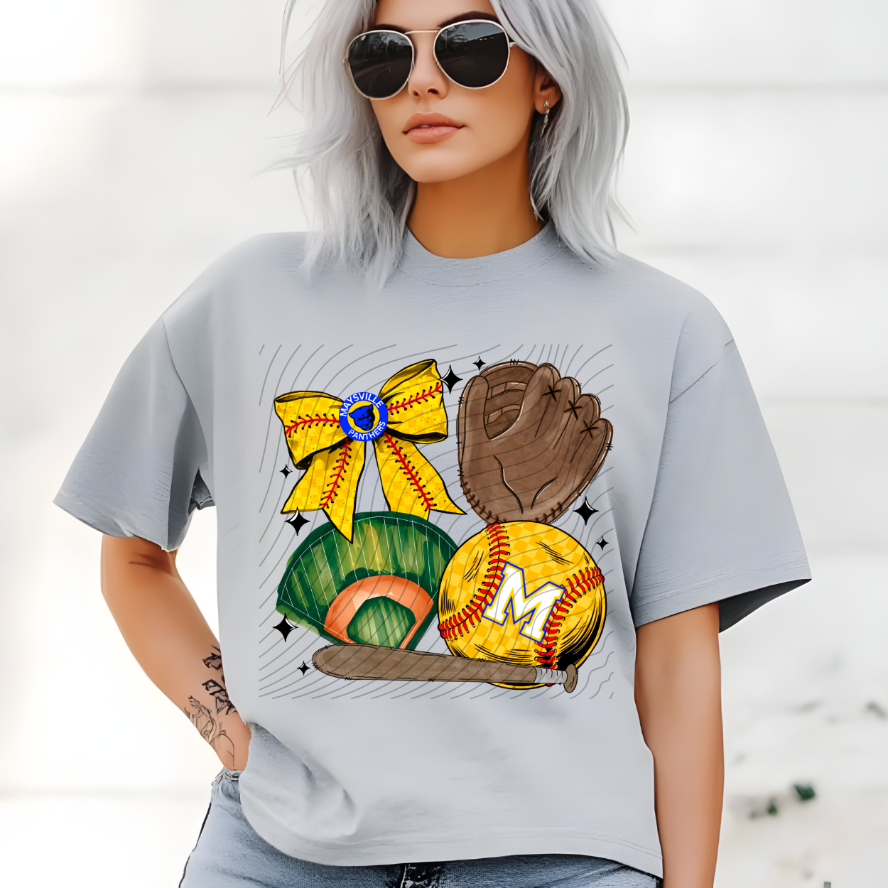 Maysville Panthers softball. Adult & Youth. 3 shirt options.