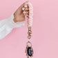 Rose Corduroy Scrunchie Keychain