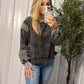 Mixed Media Washed Sweatshirt
