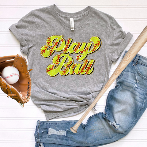 PRE-ORDER - PLAY BALL SOFTBALL, ADULT - YOU CHOOSE COLOR