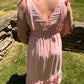 LACE INSET MAXI DRESS - Light Pink