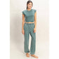 Wrap-Front Crop Top And Jogger Set
