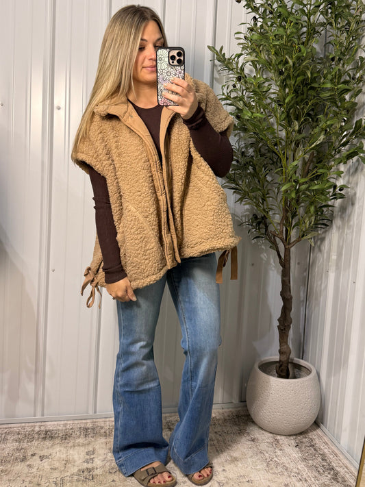 Oversized Sherpa Vest