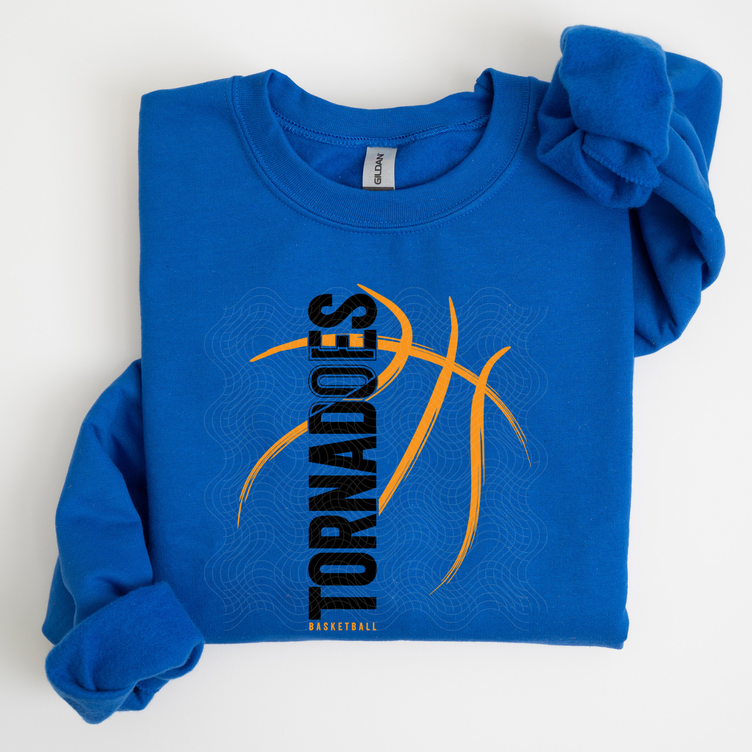 Tornadoes Basketball Black on Royal