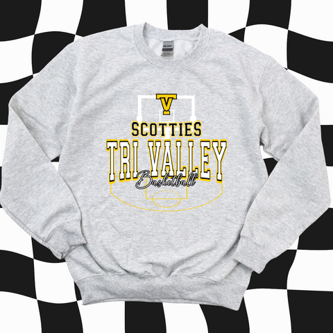 Pre Order -Scotties Grey Basketball. Adult & Youth. 3 Shirt Options.