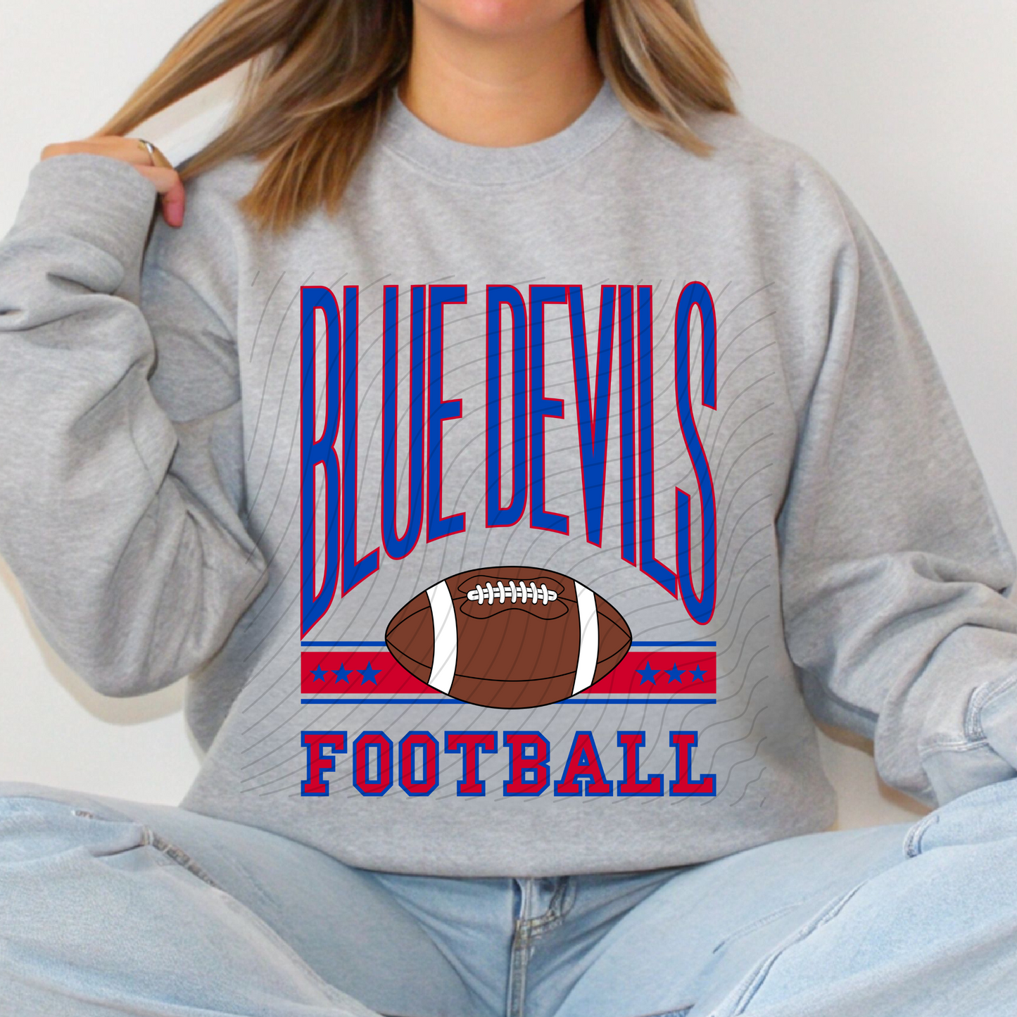 Blue Devils Football NO DISTRESS - 3 shirt options