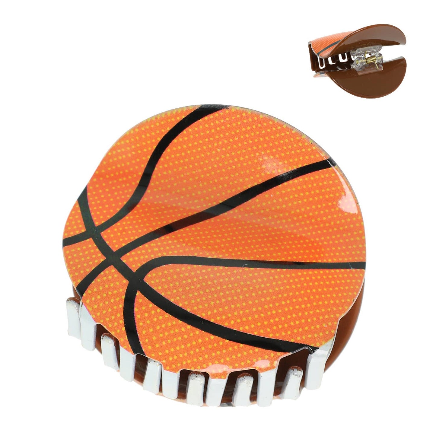 Game Day Basketball Plastic Hair Claw Clip