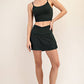 BUTTER V SHAPED HIGH-WAIST SKORT - Black