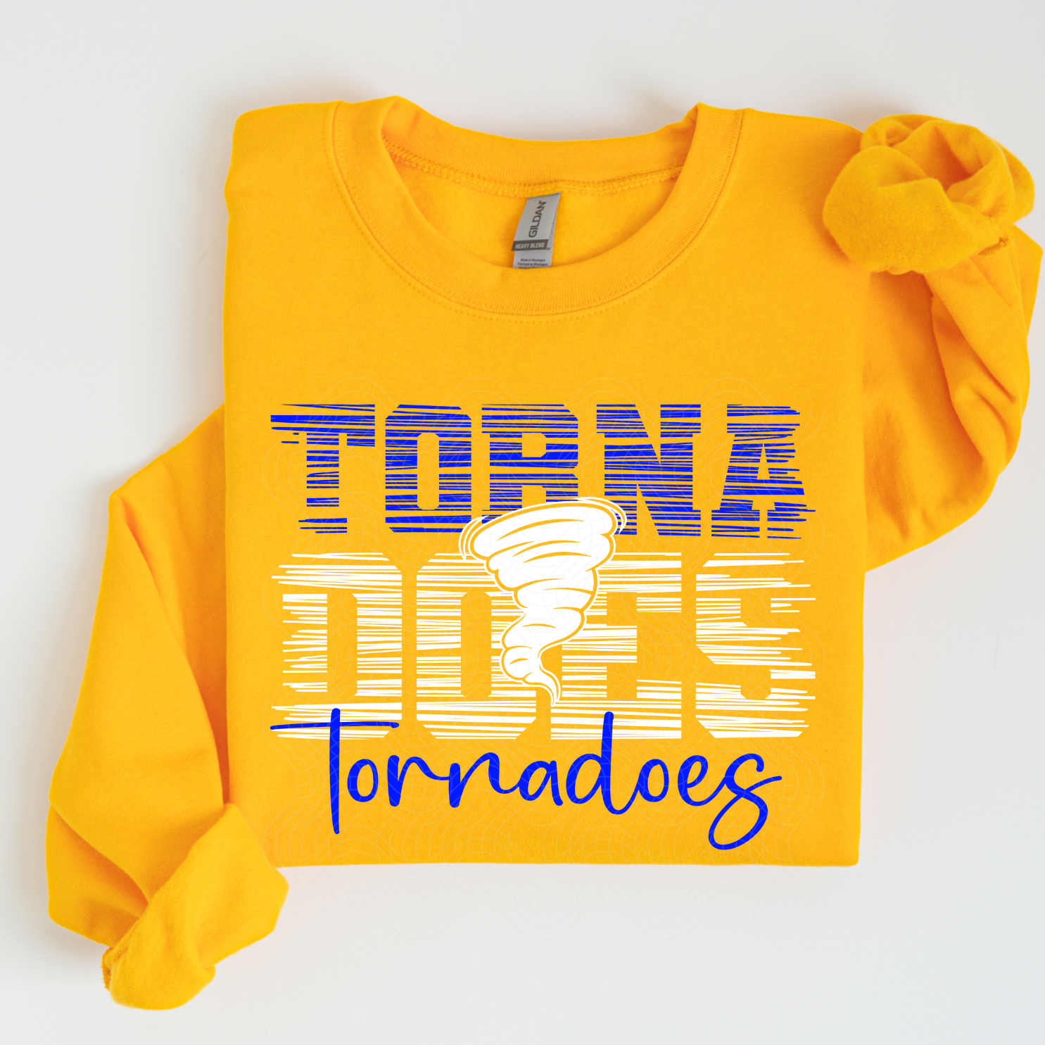 Tornadoes Static Mascot on Gold