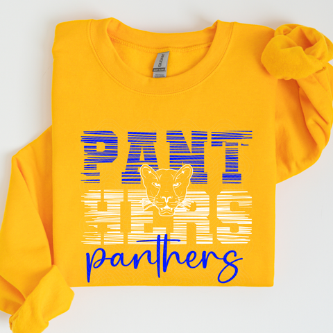Panthers Static Mascot on Gold