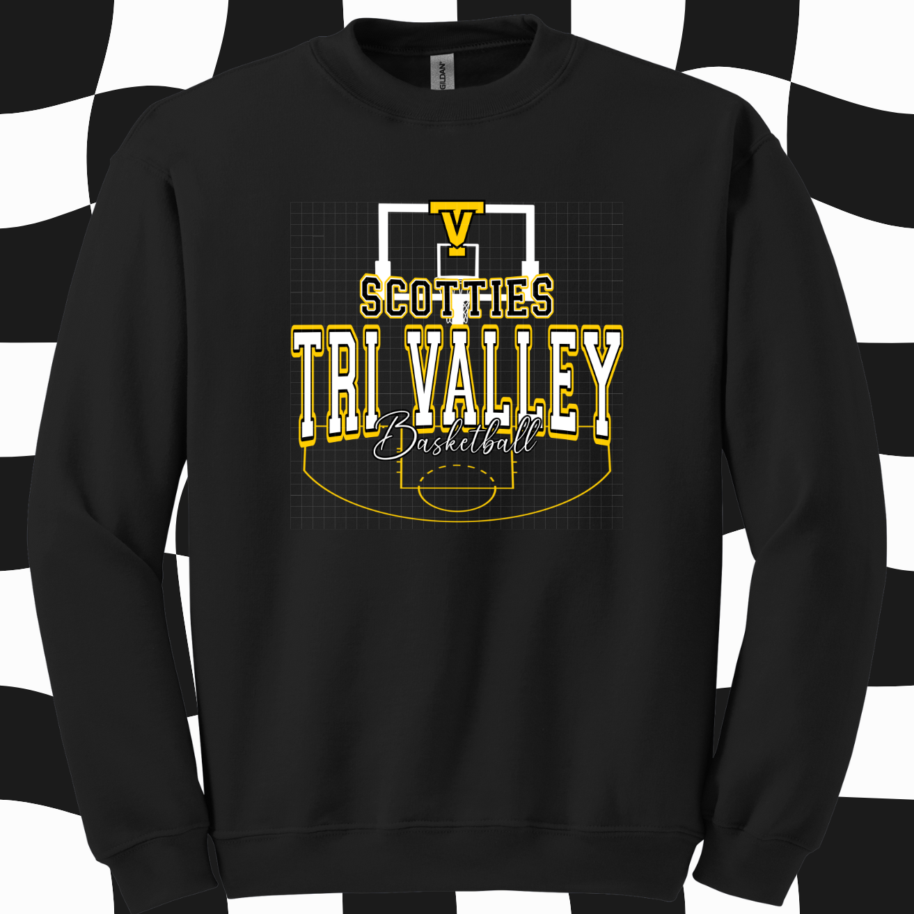 Scotties Black Basketball. Adult & Youth. 3 Shirt Options.