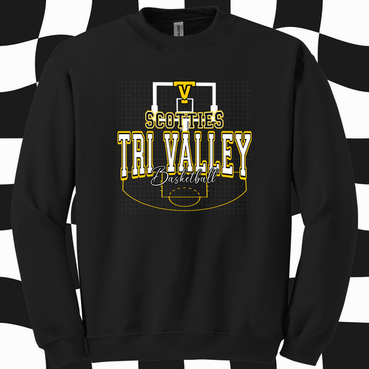 Scotties Black Basketball. Adult & Youth. 3 Shirt Options.