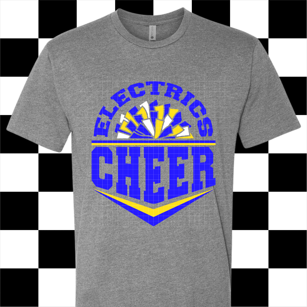 ADULT Electrics Cheer - Gray T-shirt