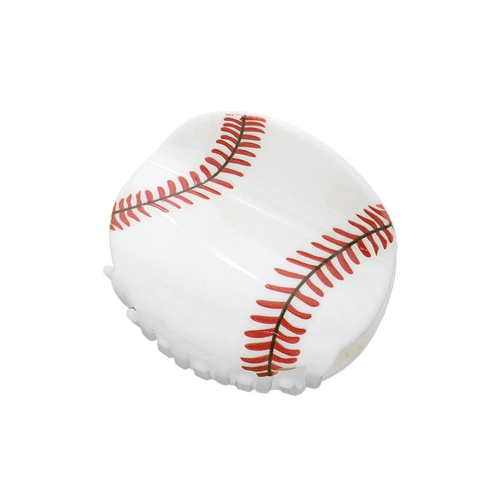 Baseball Acrylic Hair Claw Clip