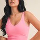 Performance Cropped Tank Top - HOT PINK