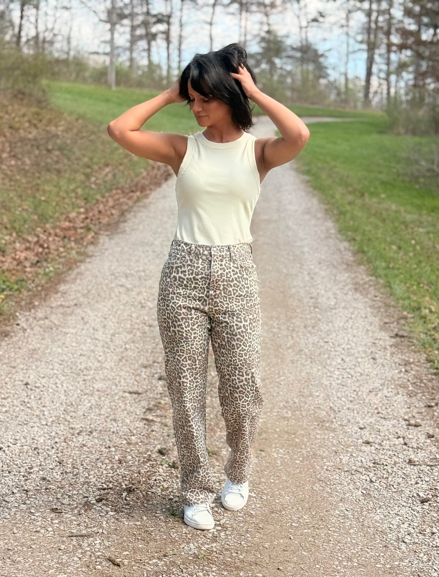 SLEEVELESS RIB TOP: CREAM