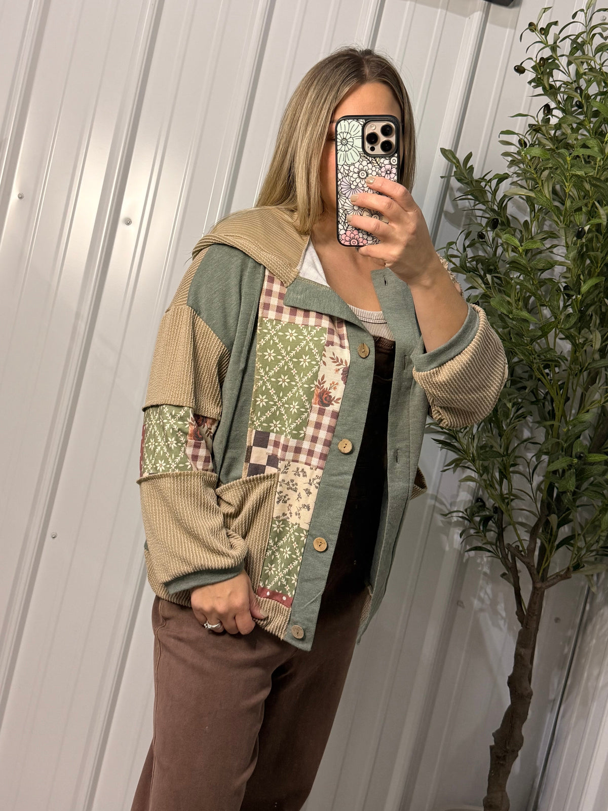 Fall Frenzy Patchwork Hoodie