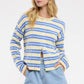 MULTI-STRIPED SWEATER CARDIGAN