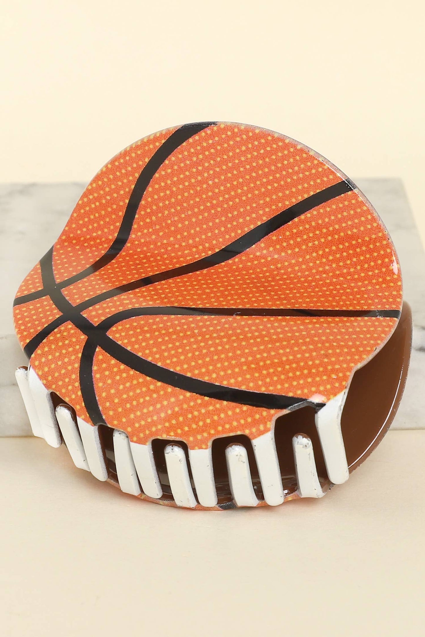 Game Day Basketball Plastic Hair Claw Clip
