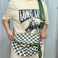 Checkered Crossbody Messenger Bag