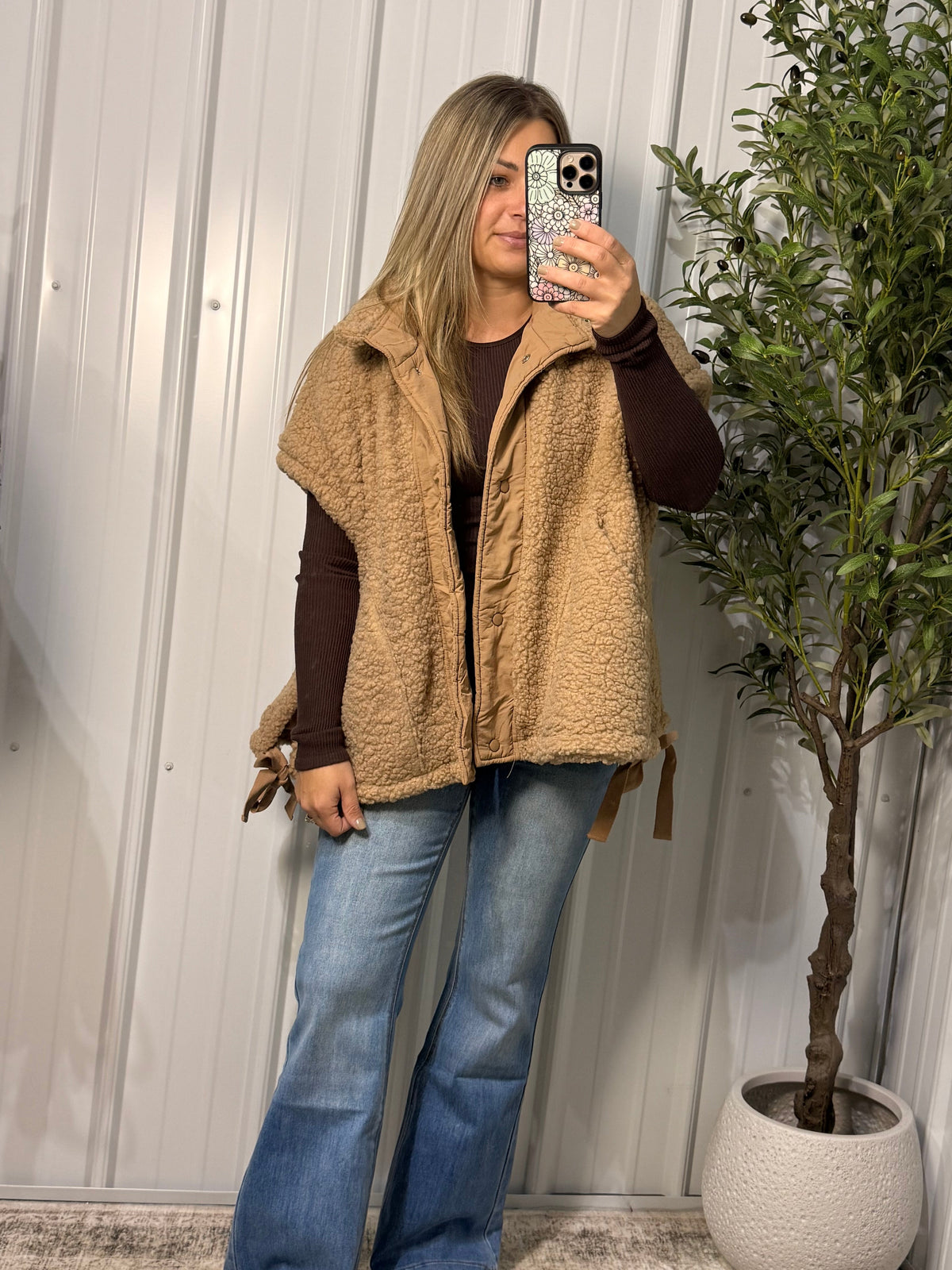 Oversized Sherpa Vest