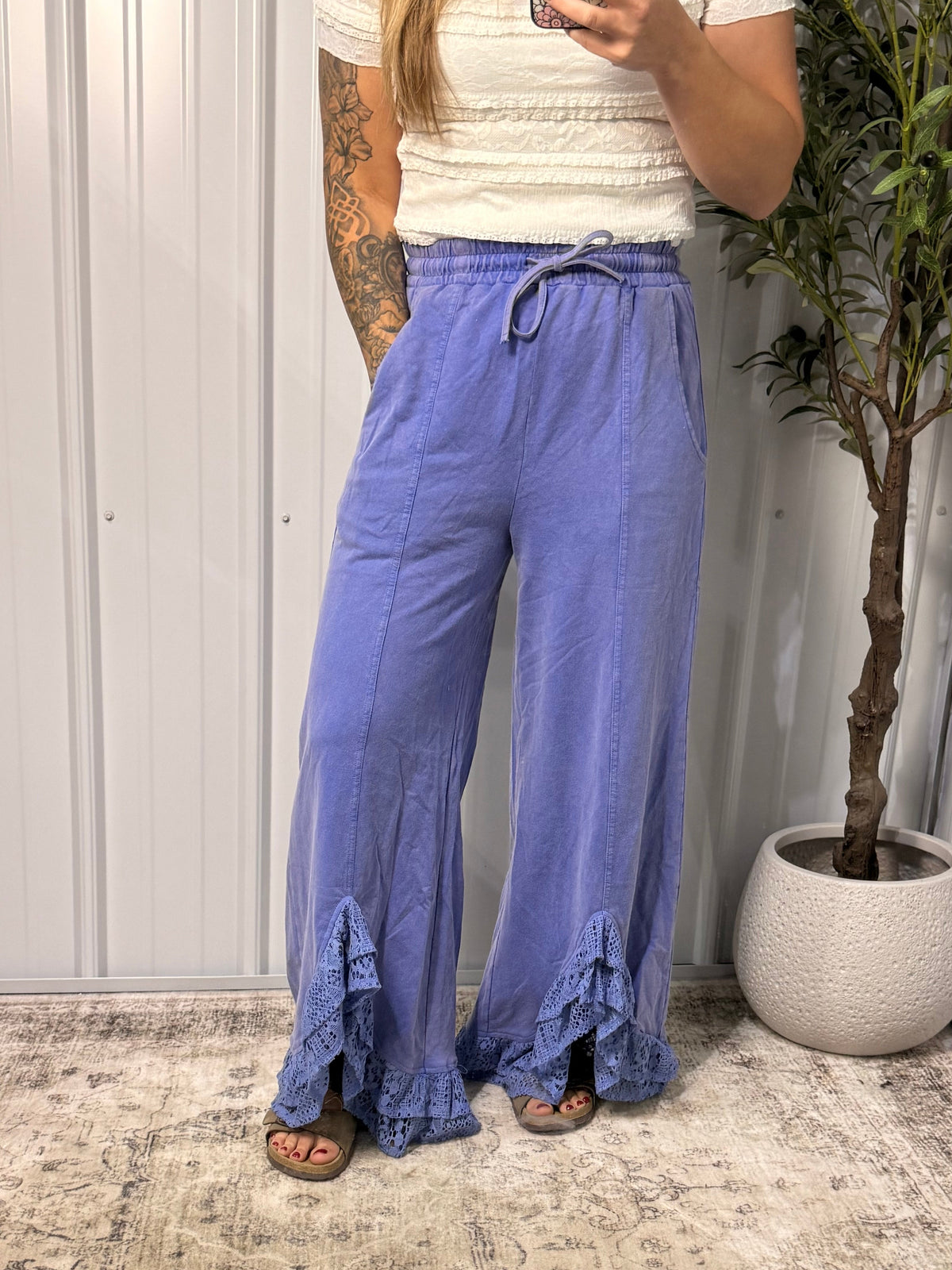 Romantic Lace Wide Leg Pants