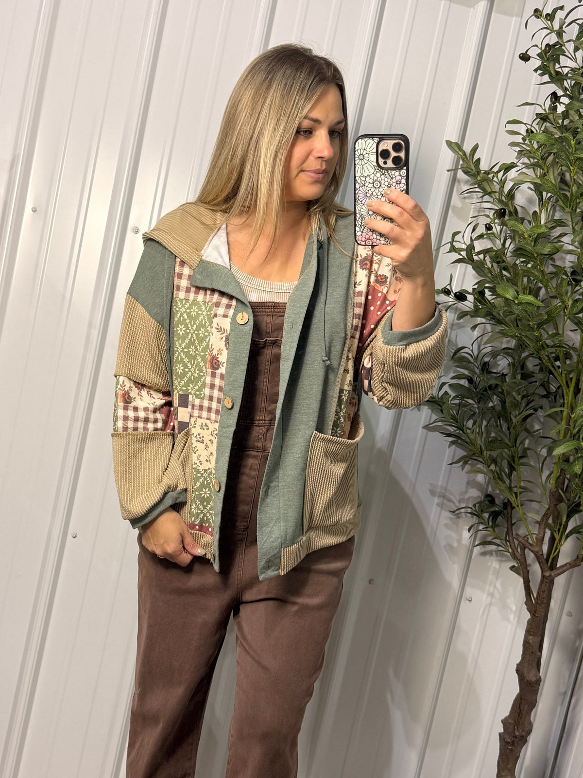 Fall Frenzy Patchwork Hoodie