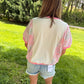 Floral Patchwork Flower Relaxed Top