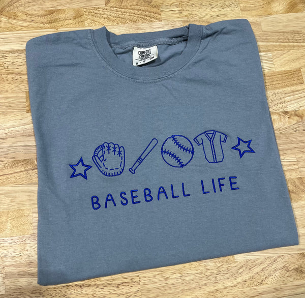 Embroidery - Baseball Life - ADULT CC T-shirt