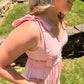 LACE INSET MAXI DRESS - Light Pink