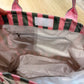 Vinyl Large Tote Bag - Green/Pink