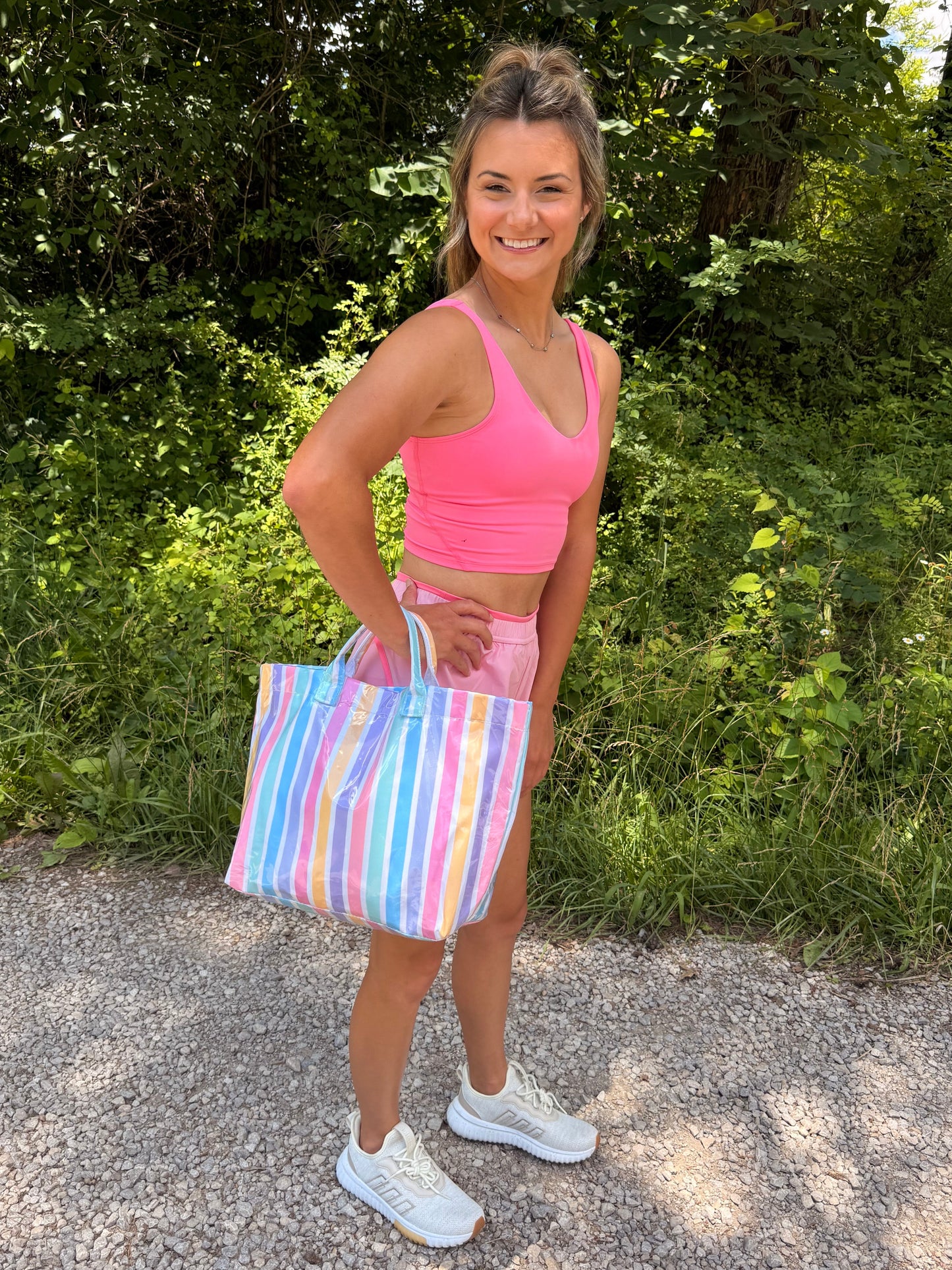 Vinyl Large Tote Bag - Multicolor