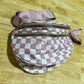 Checkered Crossbody Messenger Bag