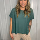 Slub box tee - Ash Jade