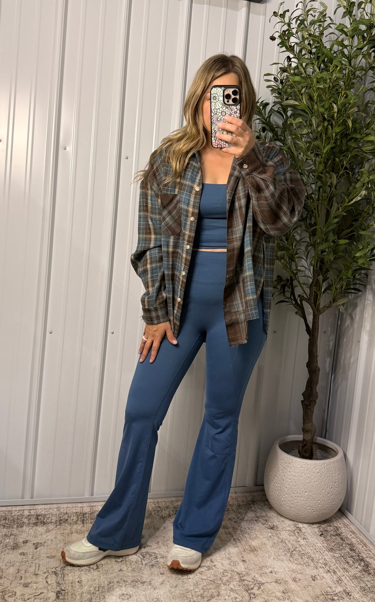 Cocoa Skies Oversized Flannel