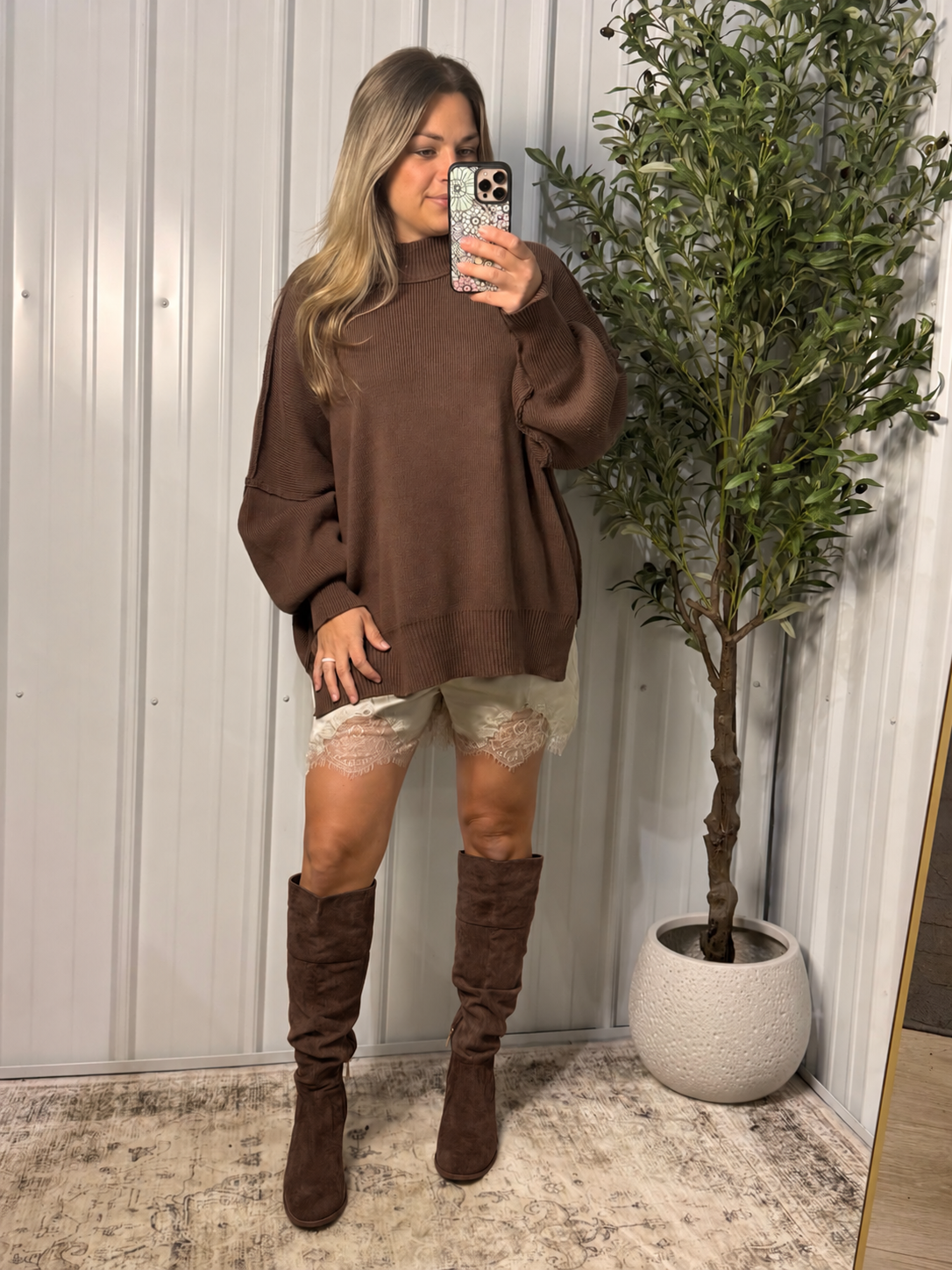 Coffeehouse Cozy Oversized Sweater
